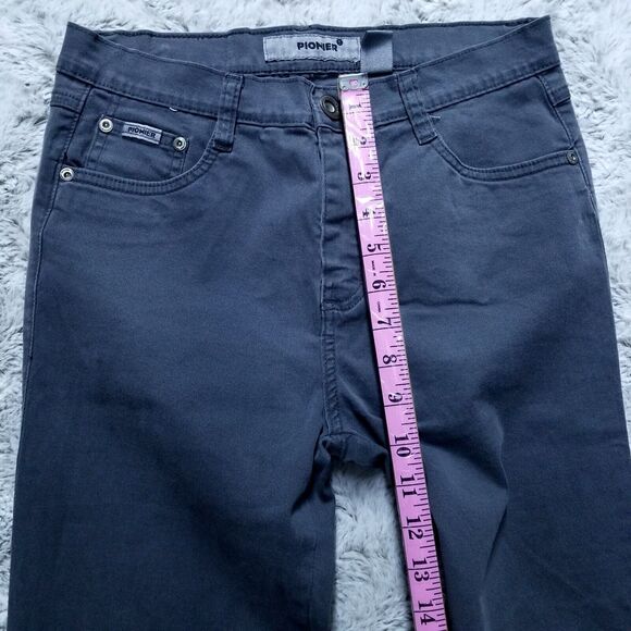 Pionier Pants Mens 32x30 Gray Chino Khakis Straight Flat Front Canvas - Picture 4 of 13